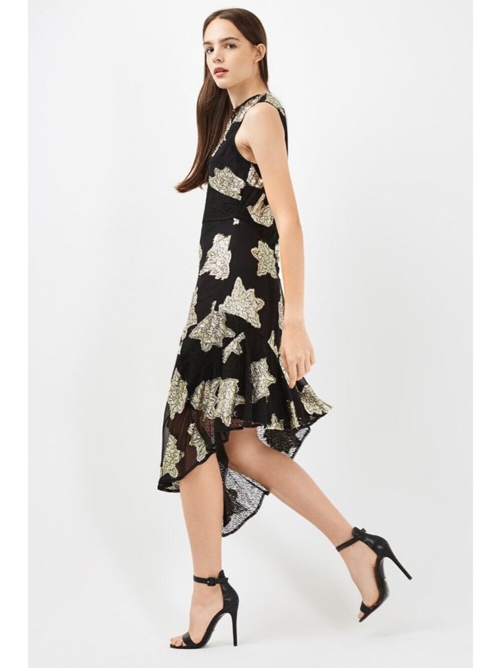Topshop Hanky Hem Lace Midi Dress 6 medium NWOT Womens